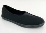 ballerine femme toile coton noir - ballerines semelles plate - V Confort