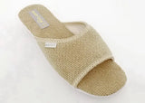Mules bride toile coton éponge V Confort