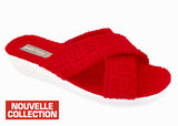 mule femme ouvert toile éponge coton - V Confort