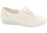 chaussures derbies lacets toile blanche - chaussures lacets blanc - V Confort