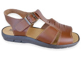 sandale classique Boissy - nu pieds homme cuir marron - V Confort