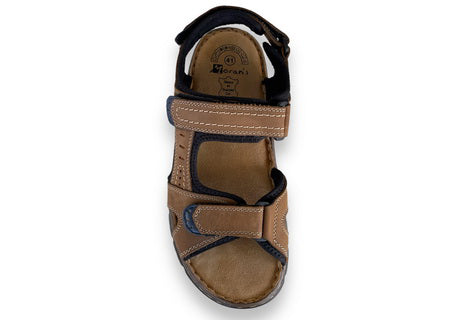ARRIGO BELLO Sandales Homme Cuir Confortables – Mules Antidérapantes Réglables Avec Boucles Métalliques, Été Taille 41-46