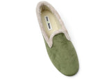Pantoufle pour femme fantaisie léger dessus velours vert intérieur chaud  