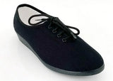 chaussures femmes lacets toile noir - chaussure lacets toile noir - V Confort