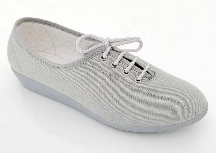 V Confort Chaussures toile coton gris Toile eponge