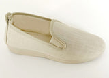 Sans-gêne femme toile coton beige Chaussures V Confort