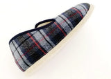 charentaises feutre laine écossais bleu - chaussure V Confort