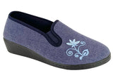 Sans-gênes femmes toile coton bleu Chaussures V Confort