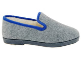 pantoufle femme gris fourrée laine - Chaussures V Confort